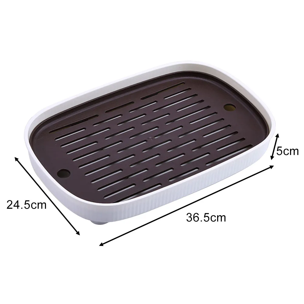 Rabbit Guinea Pig Litter Tray Sturdy Plastic Material Large Size Heightened Grid Design Smooth Corner Easy to Clean Black