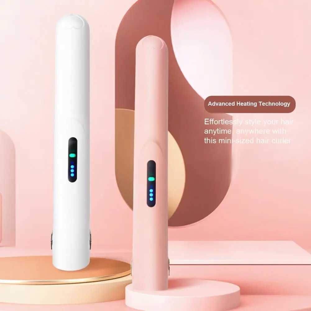 Curling Irons All Hair Types Curler Wireless Hair Curler Fast Heating Wireless Usb Rechargeable Mini Curling Iron Hair for Women z250304