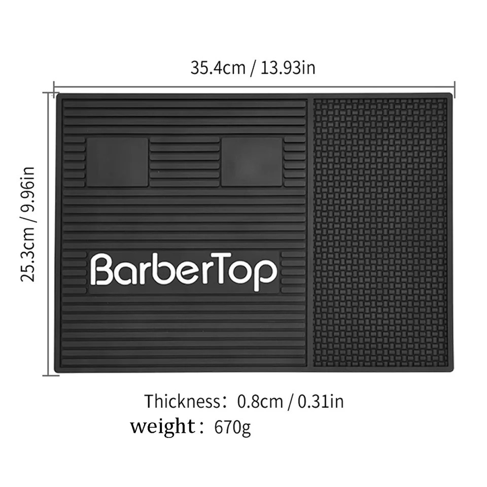 Barber Magnetic Tray Hairdressing Antiskid Silicone Storage Mat Salon Table CushionTray NonSlip Heat Resistant Pad 250304