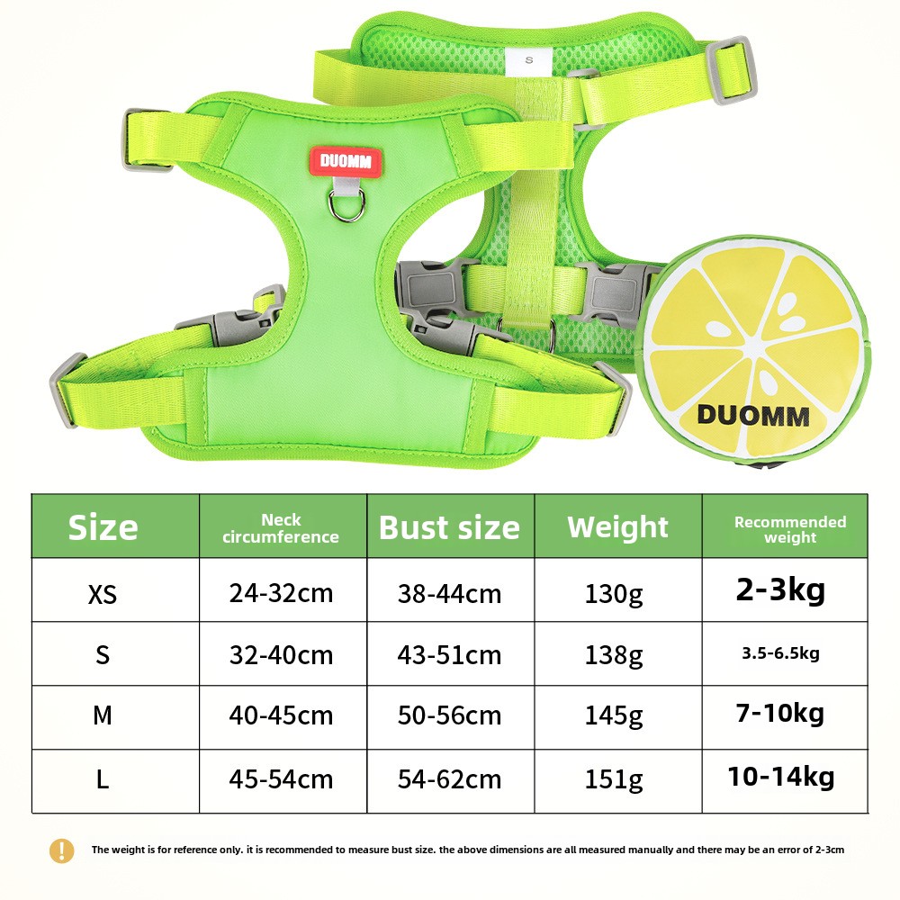 New pet leash vest type self-backpack small puppy dog chest strap walking dog rope spot wholesale