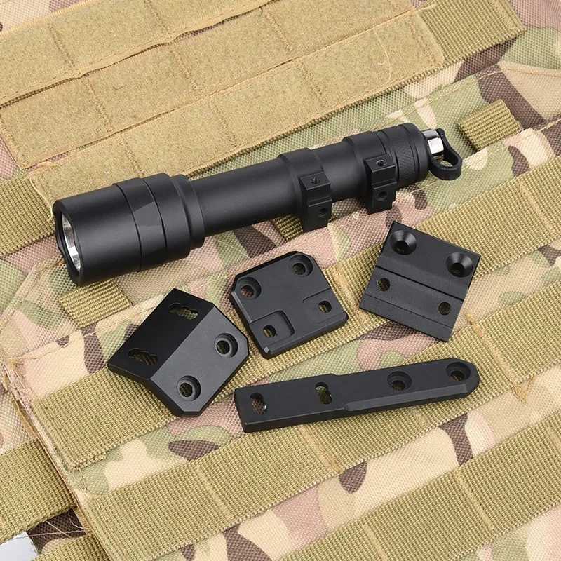 WADSN M600U M300C Tactical Airsoft Flashlight M-Lok Keymod Rail Offset Mount Base M300 M600 Weapon Gun Light Hunting AccoriesXJ250303