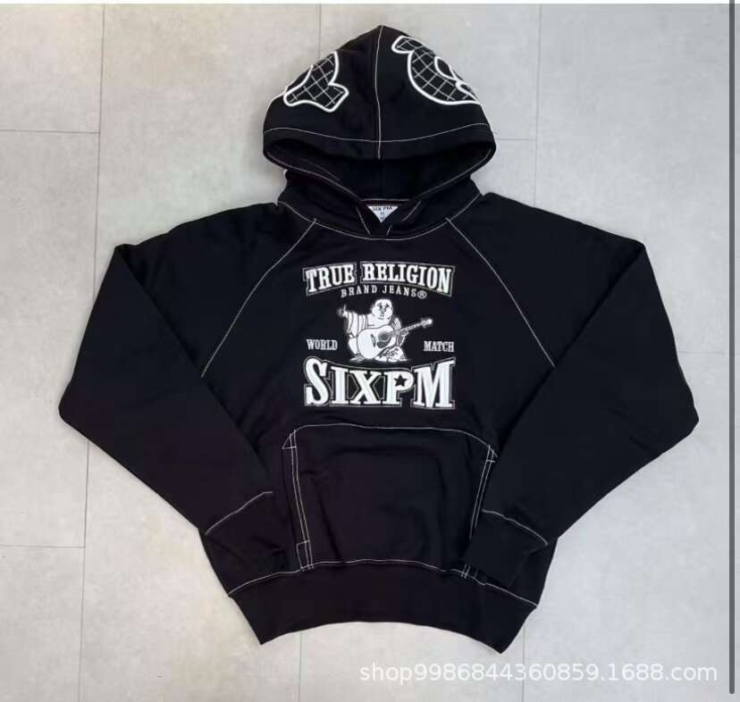New full embroidery American youth trend, fashionable zippered hooded sweater suit, slim China-Chic