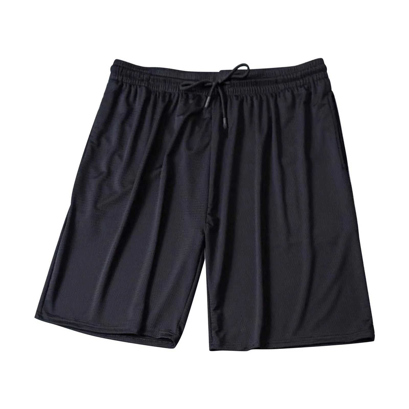 Summer Street Style Leisure Shorts Pocket Sports Drawstring MenS Shorts For Gym Stretch Waist Solid Color Cargo Casual ShortsT250304