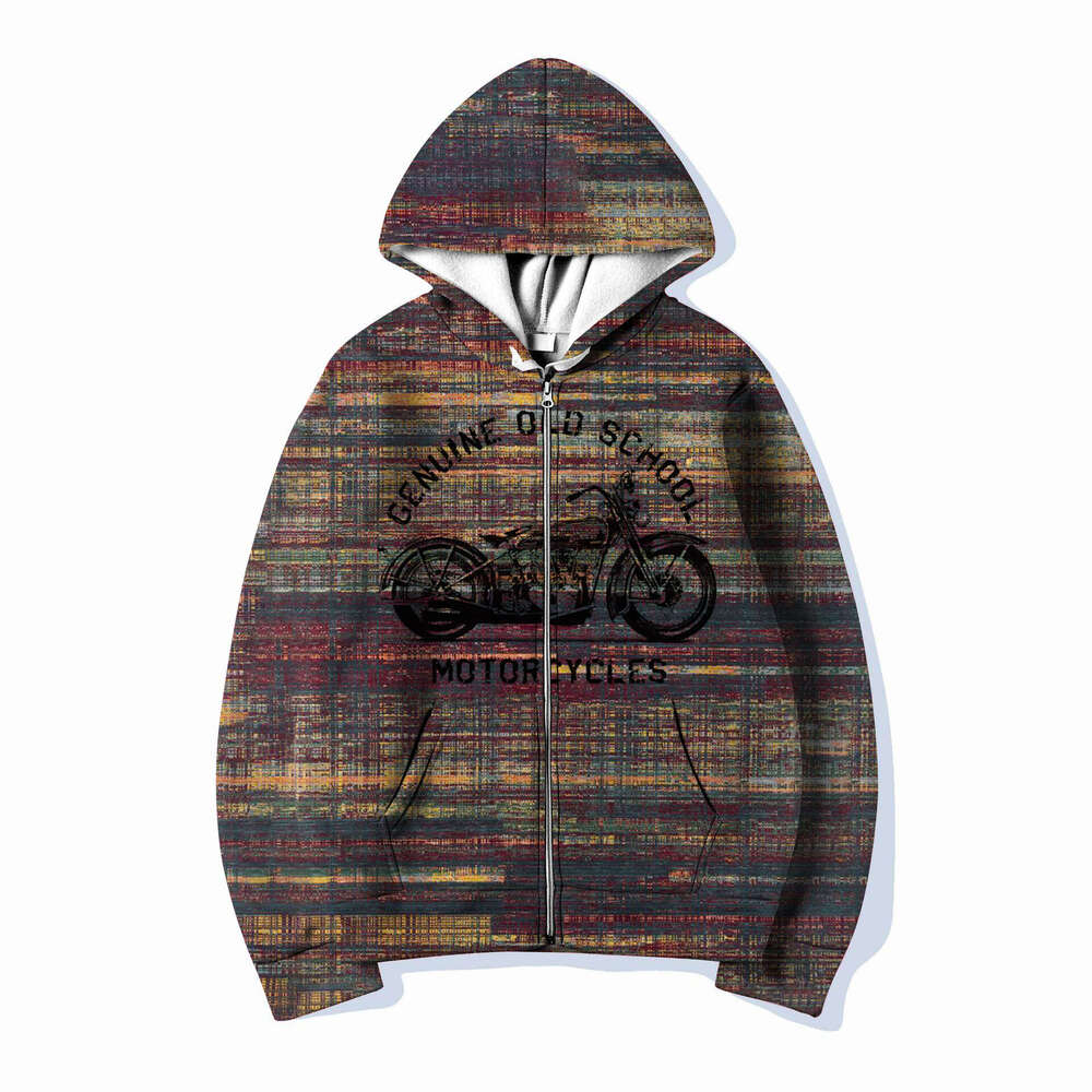 Spring and Autumn 3D Digital Printing Zipper Long Sleeve Hoodie for Men