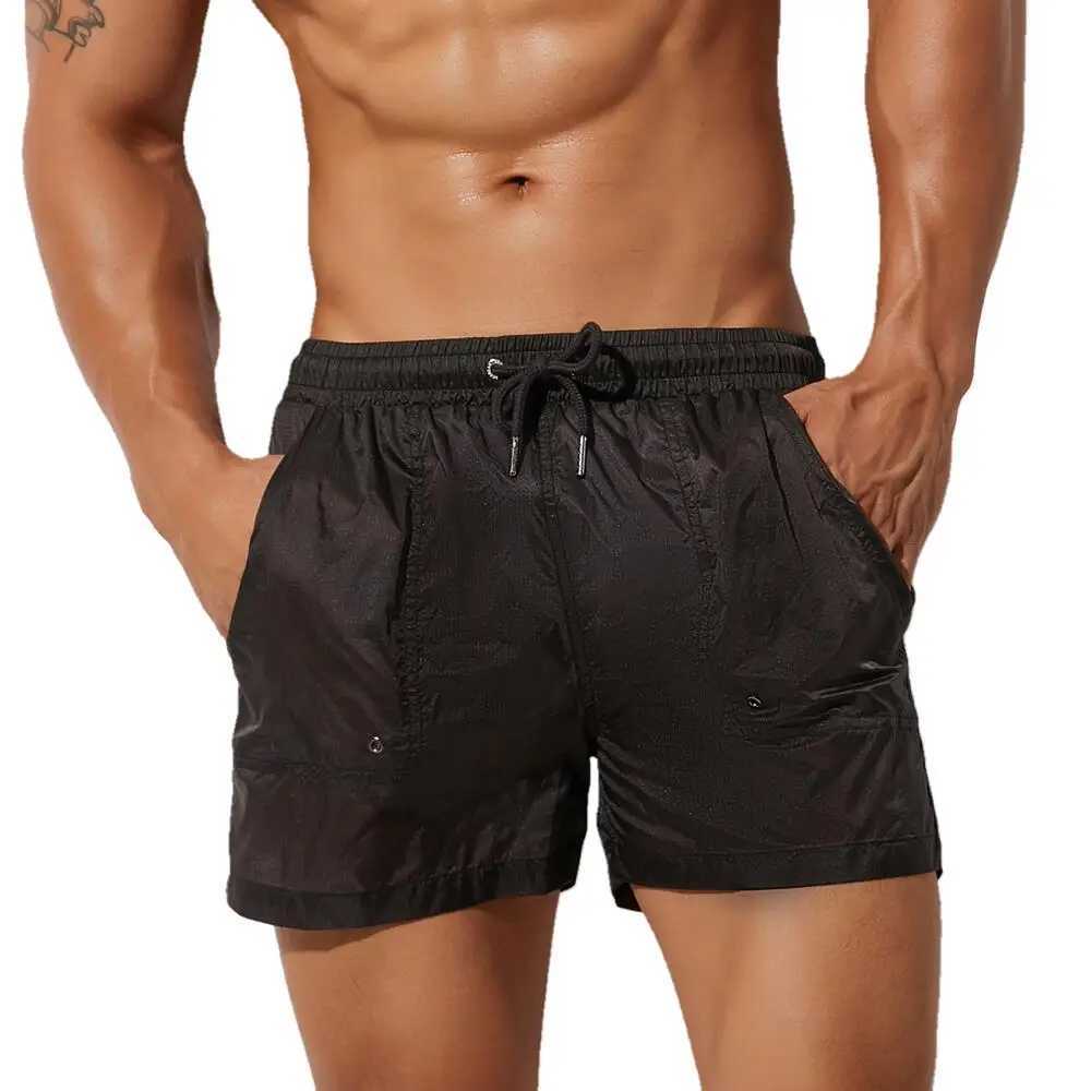 Summer Board Shorts Mens Beach Surfing Shorts Sexy Transparent Nylon Quick-dry Shorts Aquatics Gyms Bathe Swim Shorts M250304