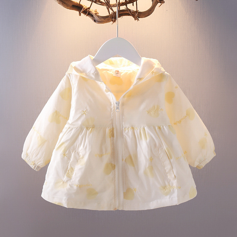 Ddmyshoesvip Girls Stylish Little Coat Spring Baby Girls Casual Hooded Outdoor Wear Fashionable Tops For Children S Clothing