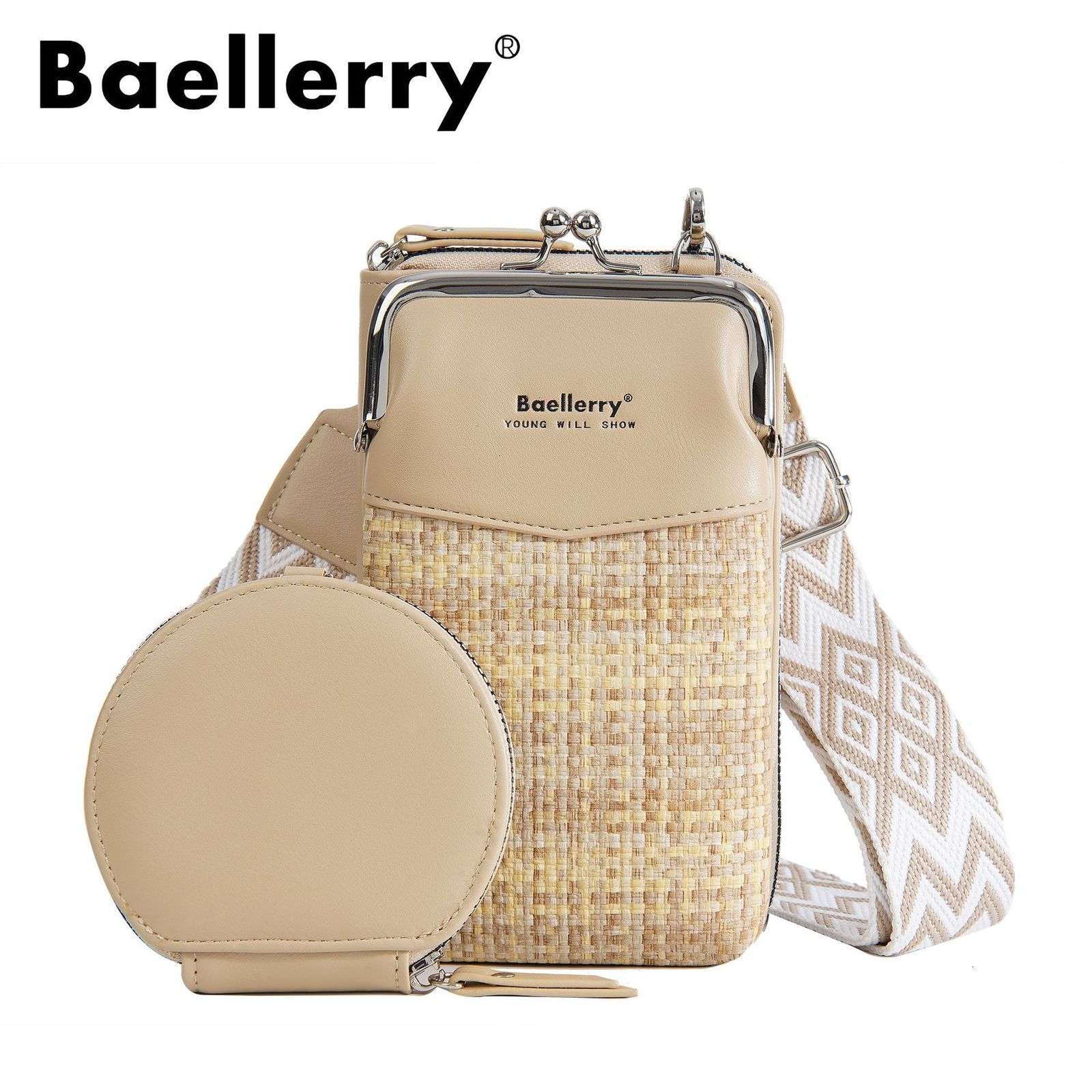 24 year baellerry womens phone bag contrasting color crossbody shoulder bag versatile mother bag womens bag 250304