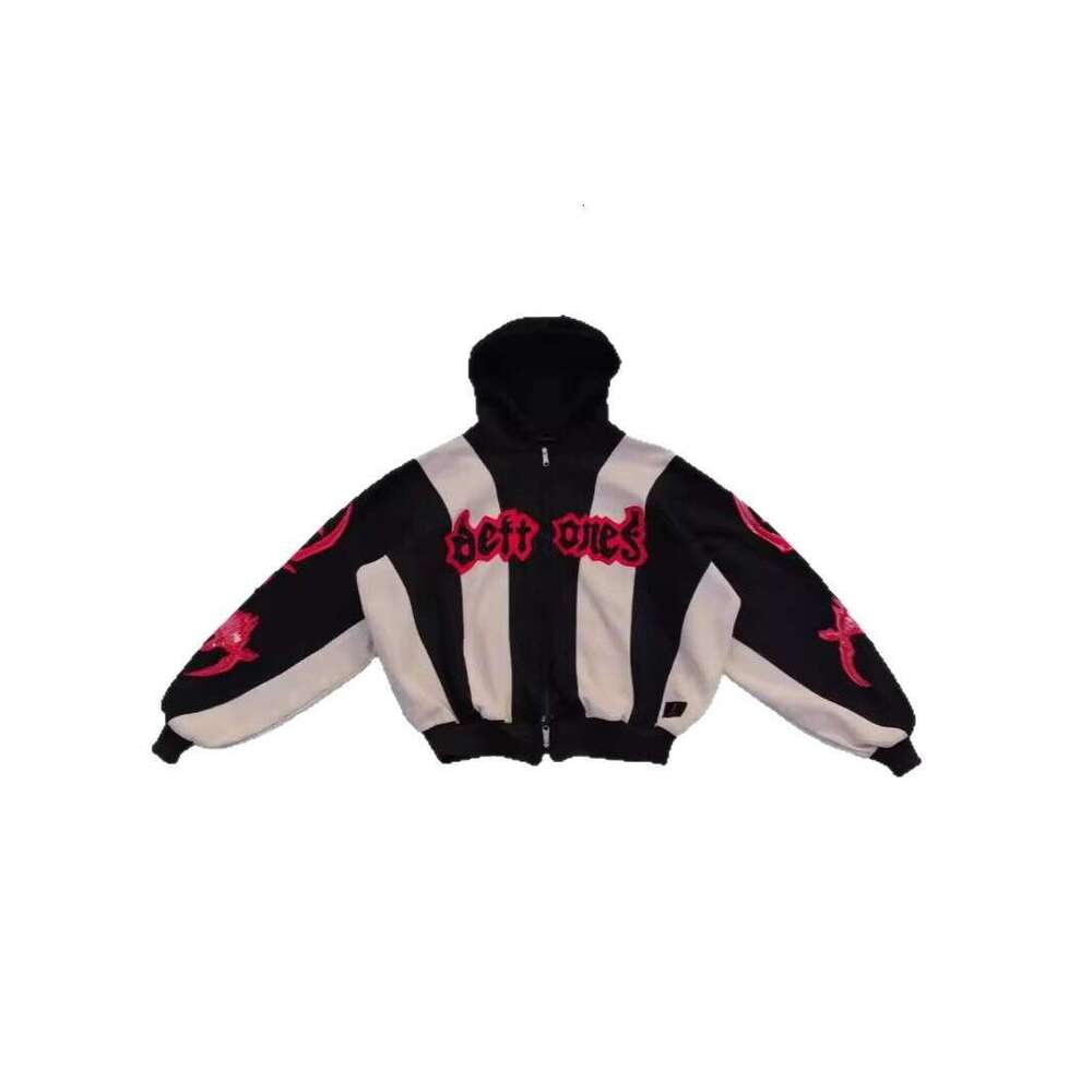 Y2Ktiaowenzimu3D printed American street fashion unisex loose zipper sweatshirt jacket