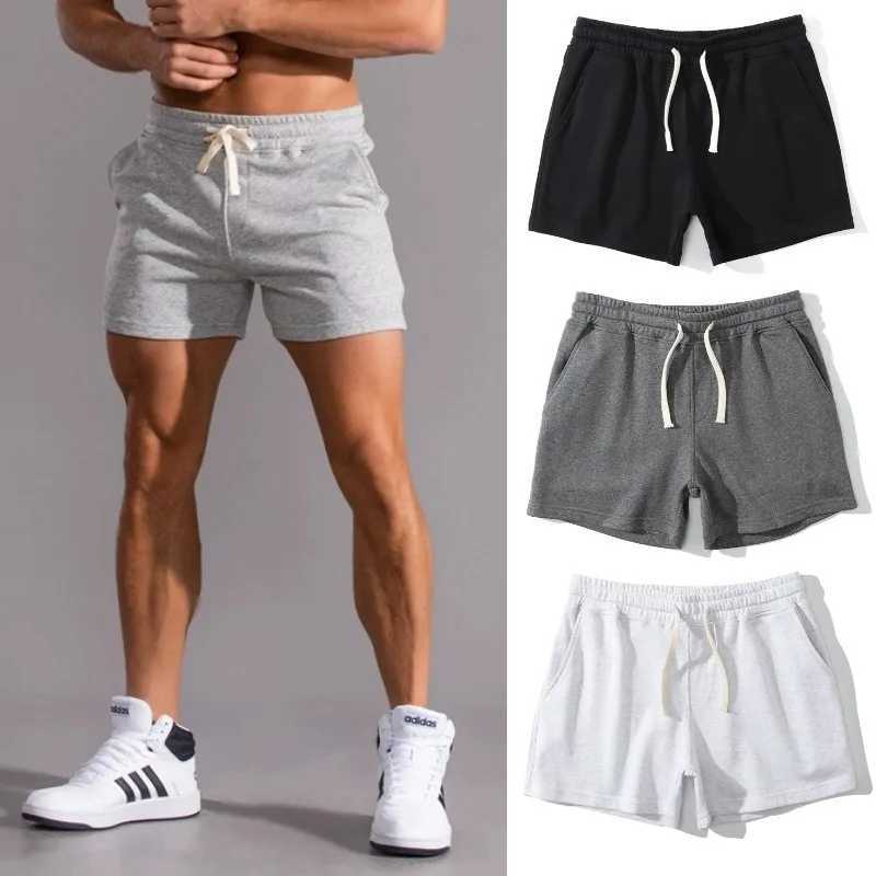 Mens Casual Sports Shorts Summer Breathable Fitness Running Shorts Elastic Solid Color Sports Short Pants Training SportswearT250304