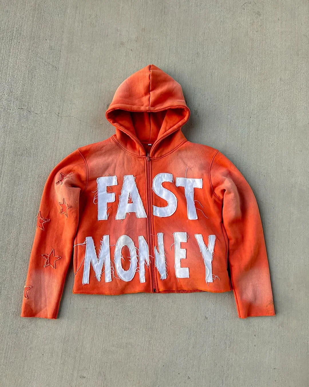 Y2K niche hip-hop personality retro letter rough print zipper cardigan loose casual sports couple fashion sweatshirt hoodie 250303