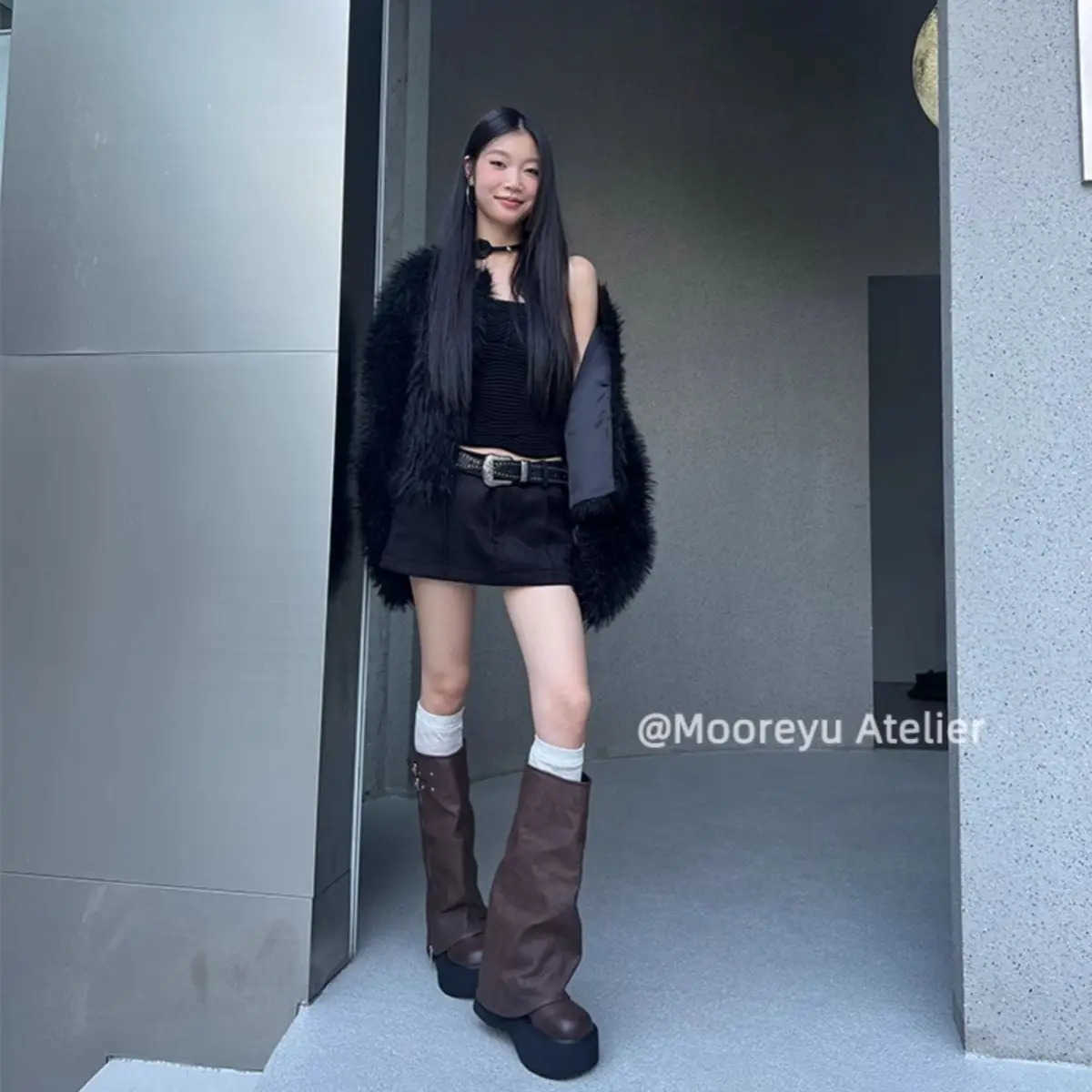 Thick Soled Boots Wern Knight Boots Long Tube Boots For Wen In Autumn And Winter Knee Length Slim High Tube Boots Z250304