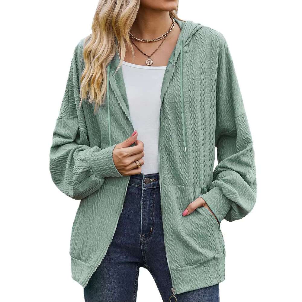 New Arrivals Women's Hoodies Sweatshirts With Zipper Blank Formal Long Sleeve Coat For Women