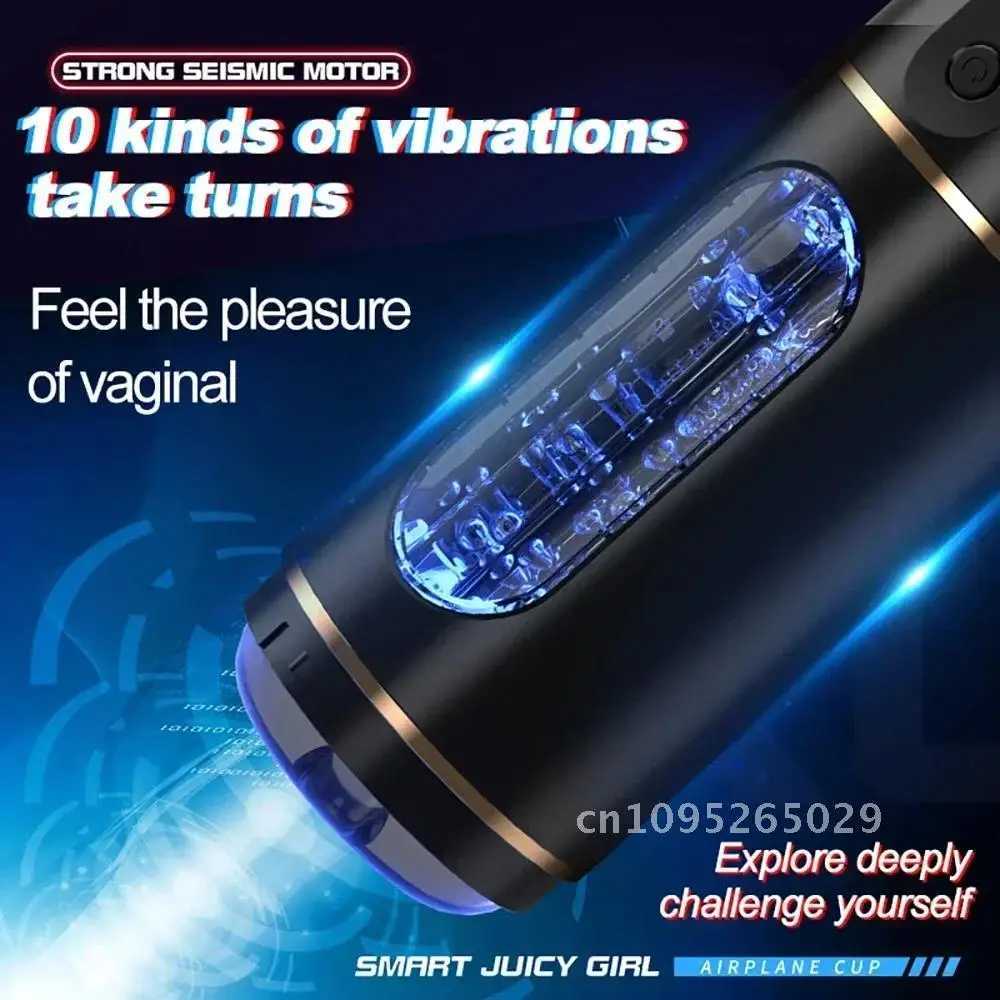 Automatic Male Masturbator Cup Adult Pussy Toy with Sexual for Sucking Vibrating Thrusting Men Toys Sex Pocket Pleasure M250304