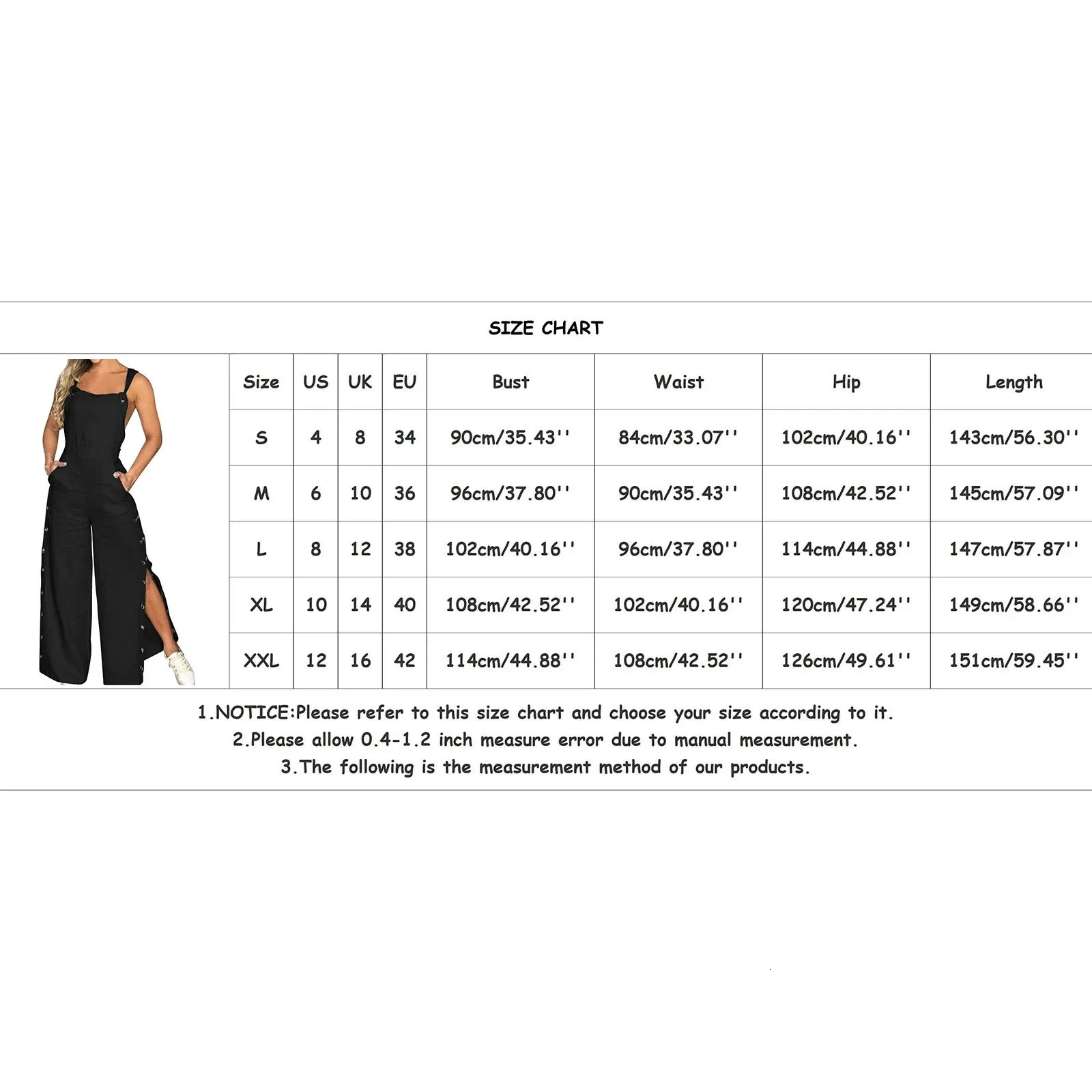 Summer Fashion Womens Sleeveless Jumpsuit Rompers Ladies Solid Wide Leg Button Openings Long Trousers Suspenders Overalls Pocket 250303