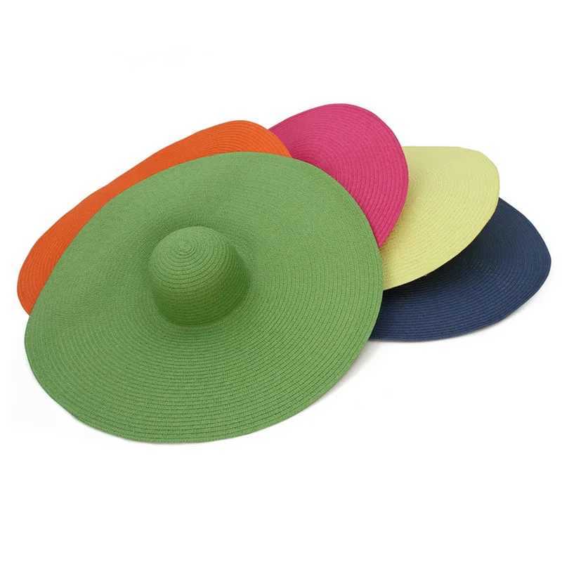Simple Large Foldable 25cm Wide Brim Floppy Str Hat For Women Girl Uv Protection Sun Hat Female Holiday Beach Panama Shade CXJ250304