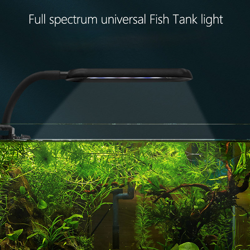 LED USB Aquarium Light Timing Full Spectrum Fish Tank Plants Light High Color Rendering Rotatable Landscape Clip-on Lamps