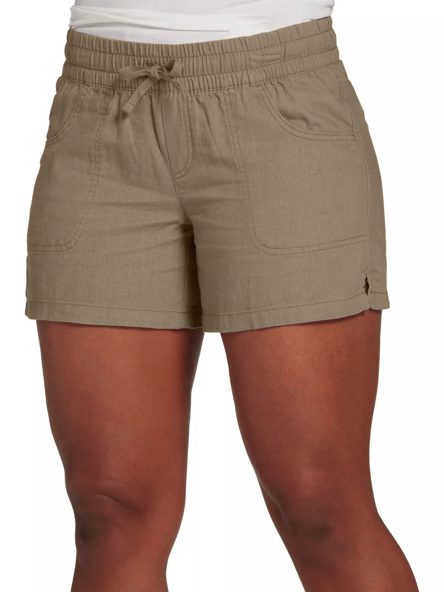S-5XL Fashion Women Summer Casual Solid Color Elastic Waist Lace Up Split Shorts Casual Short Pants 250303