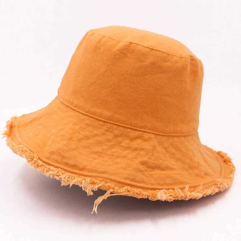 Solid coloucket hat soft aluminum wire she water wash bucket hat womens outing basin hatXJ250304