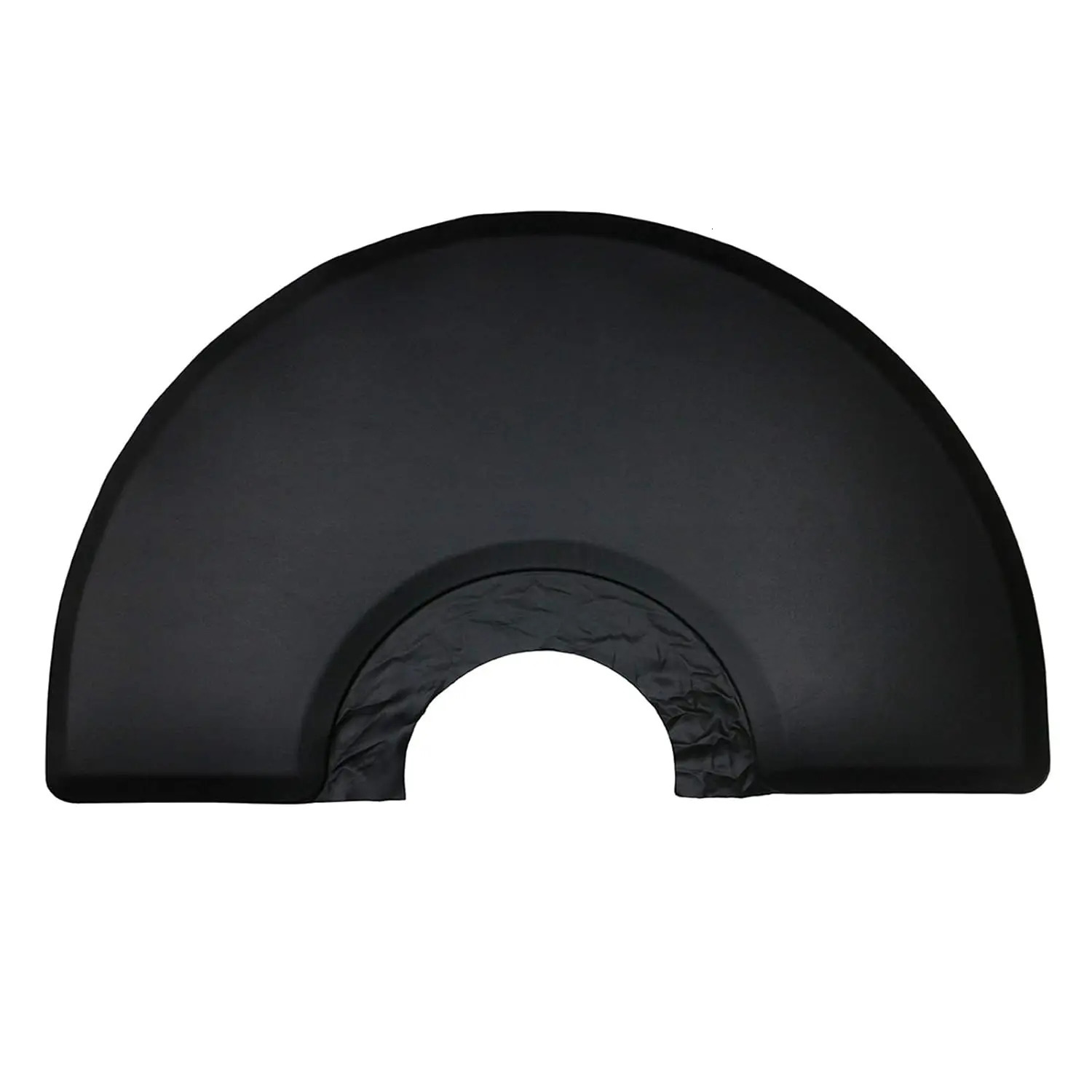 Hair salon chair anti slip pad black semi-circular rubber hair salon chair pad anti fatigue pad beauty and hairdressing products 250304