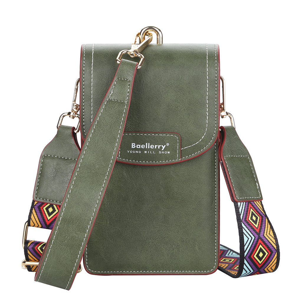 Baeellerrys womens wallet Korean version fashionable and versatile large capacity suction buckle feeling crossbody phone bag 250304