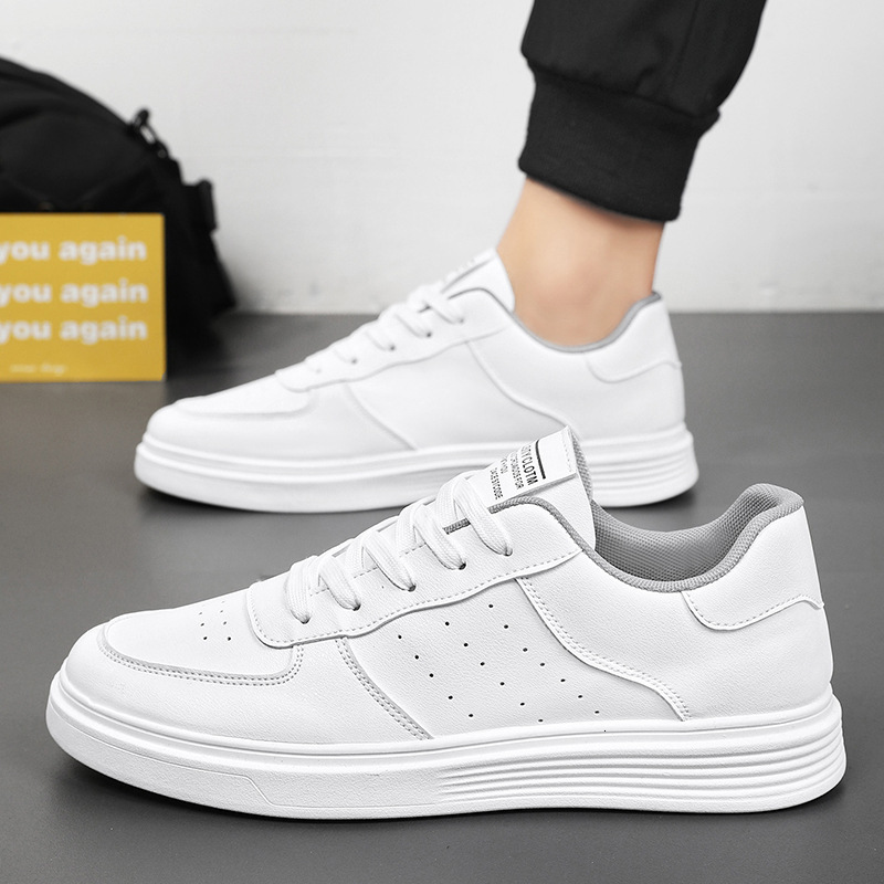 Men s Breathable Solid Color White Shoes 2025 Designer s New Fashionable Multifunctional Outdoor Sports And Leisure Single Sole Versatile Board Shoes