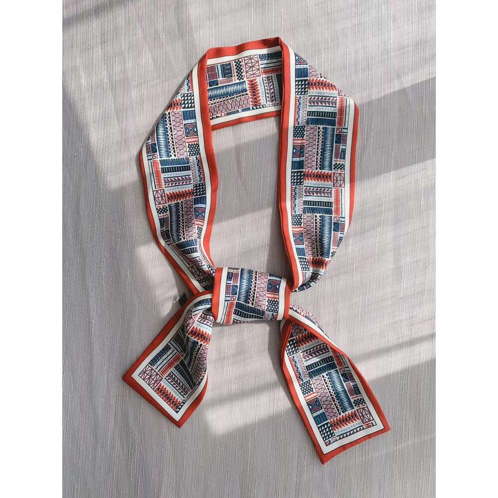 Cat small strip long narrow versatile Hangzhou silk internet celebrity same ribbon scarf Spring and Autumn thin style for women