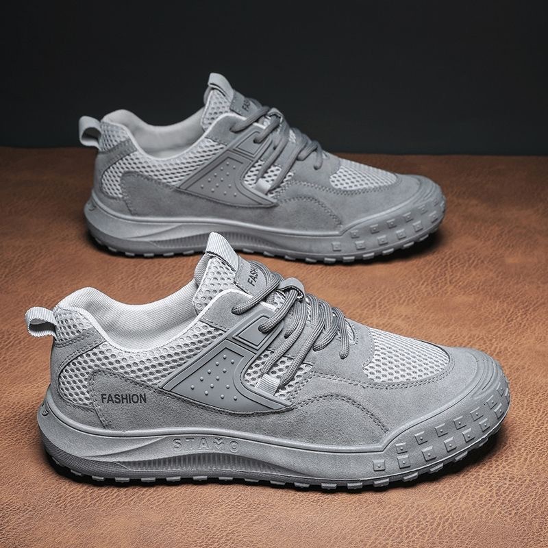 Free Delivery Of 2025 Designer Summer New Lace Up Flat Bottomed Breathable Mesh Men s Multifunctional Anti Slip And Wear resistant Running Shoes