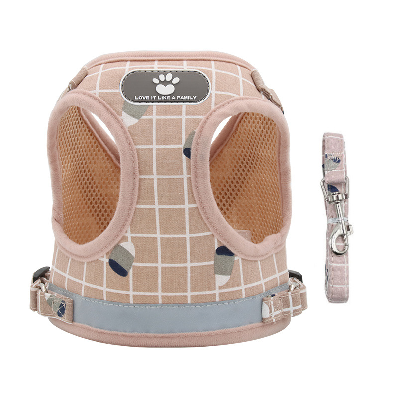 Pet leash Vest type dog breast Strap Small and medium dog leash cat breast back