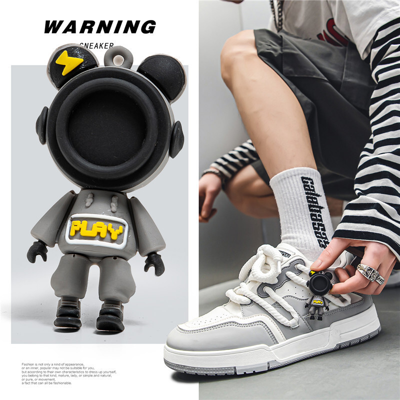 2025 Spring/summer New Korean Edition Light Luxury Skateboarding Sneakers Student Personalized Design Fashion Casual Men's Shoes White Shoes Men&