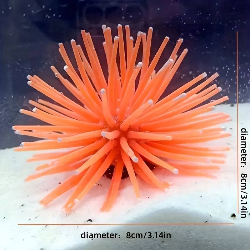 Luminous Simulation Sea Anemone Sea Urchin Silicone Color Coral Plant Aquarium Fish Tank Landscaping Decoration Home Ornaments