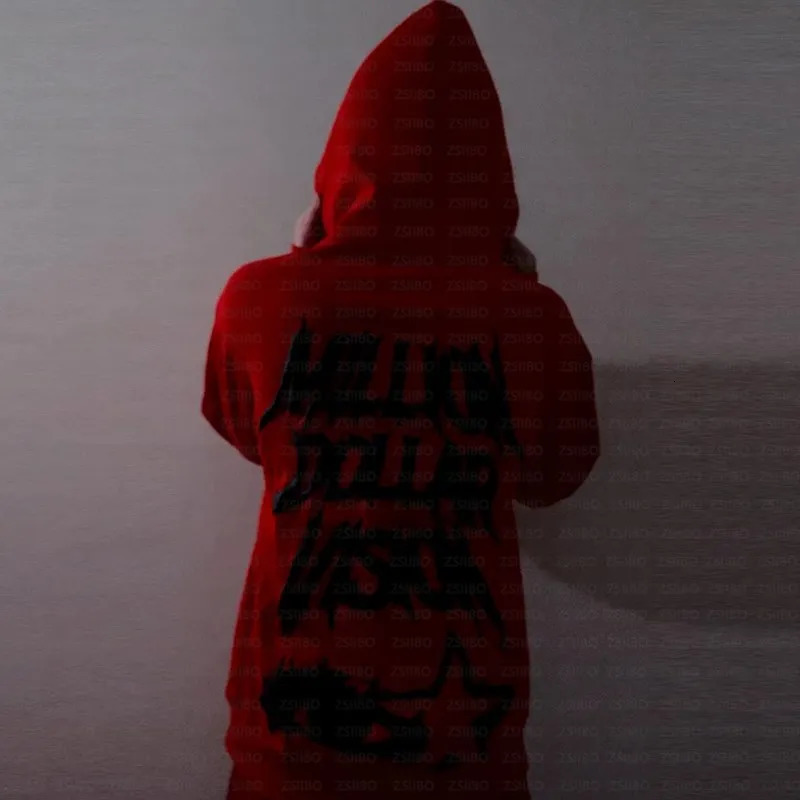 Harajuku Gothic Pullover Hoodie Y2K Hoodies Men Hip-hop Creative letter Graphic Print Oversized Women Sweatshirt Streetwear Top 250304