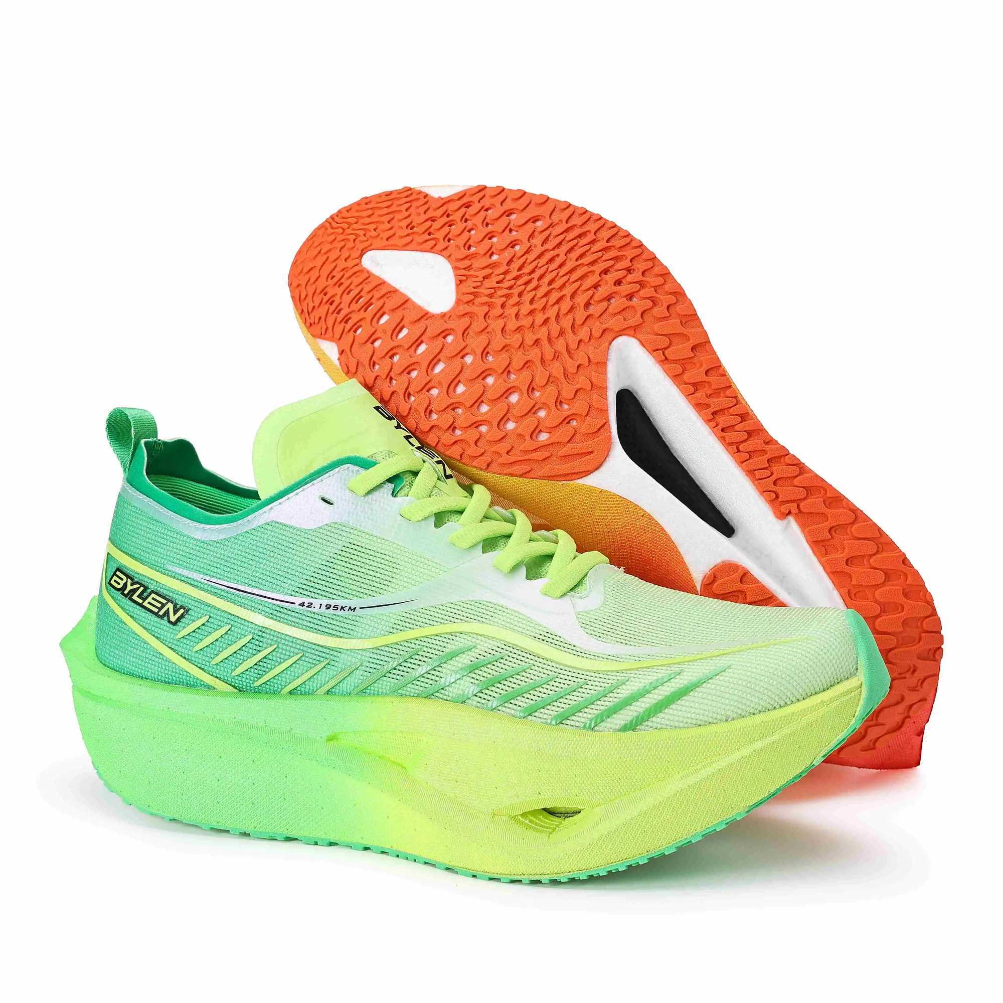 BYLEN Full Palm Carbon Plate Marathon Mens Running Shoes Sports Professional Marathon Lightweight Breathable Female Sneakers Z250225