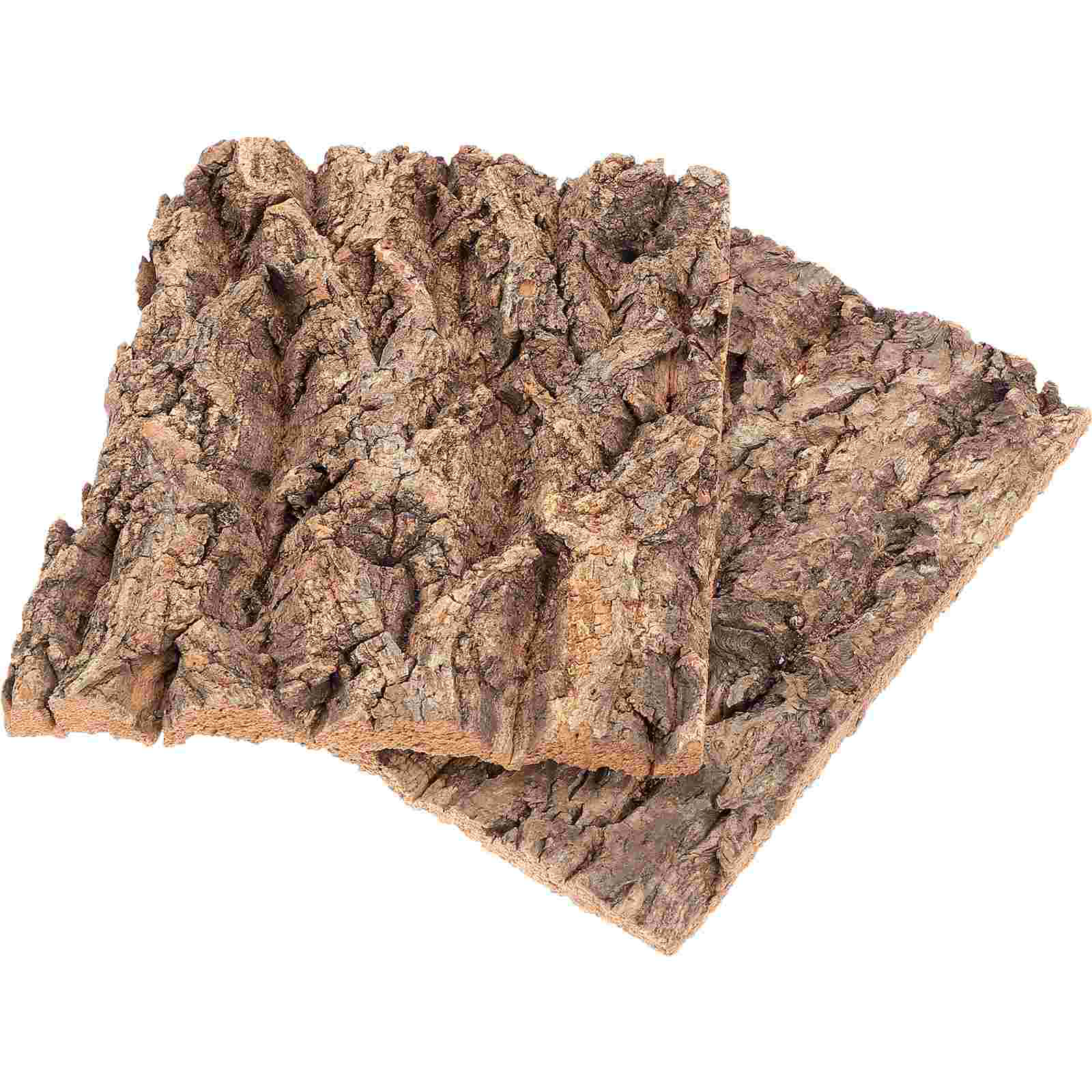 2 Pcs Bark Decoration Natural Material Reptile Cork for Reptiles Accessories Climbing Platform