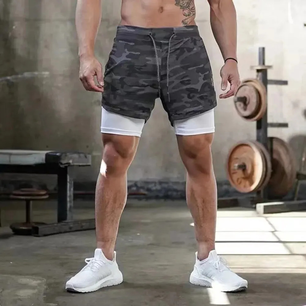 Gym Shorts Men Running Shorts with Liner Pockets Towel Loop Quick Dry Lightweight Workout Mens Athletic Sport Shorts 250304