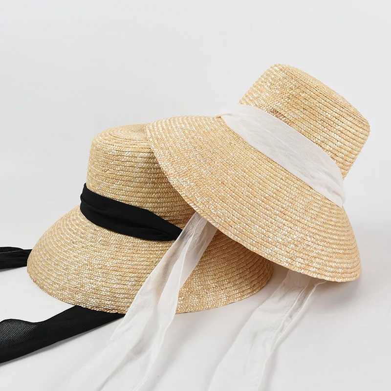 New Spring Summer Women Wide Brim Sun Hats UV Protection Str Boater Hat Big Size Beach Hat Summer Fisherman Hat Womens GiftXJ250304