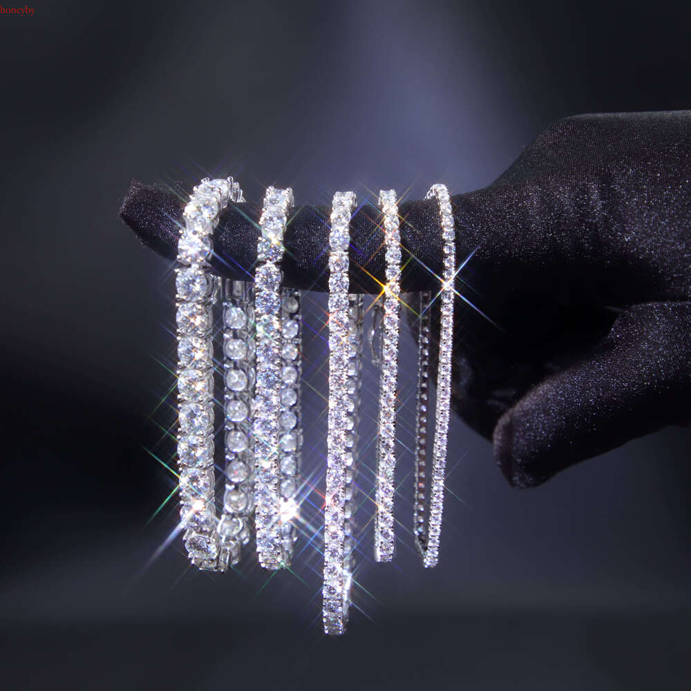 2mm-6.5mm 100% Passed Dia Test S Sier With GRA VVS Moissanite Tennis Chain Ready to Ship for Necklace