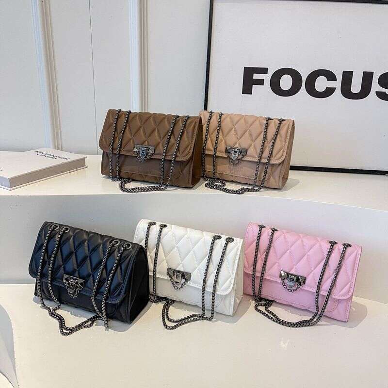 Women's Bags Popular solid color dia embroidery thread retro chain messenger shoulder small square women's bag