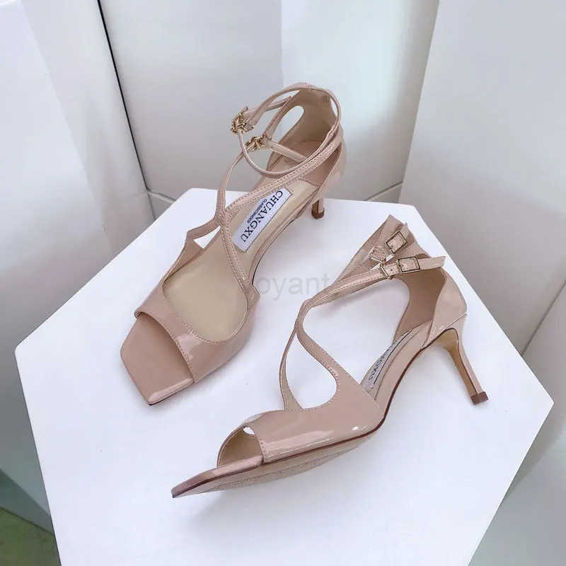 shoes wan 2024 trend luxury wens shoes For Wen Summer Gladiator Sandals New Square High H Fi Ladies Shoes Z250304