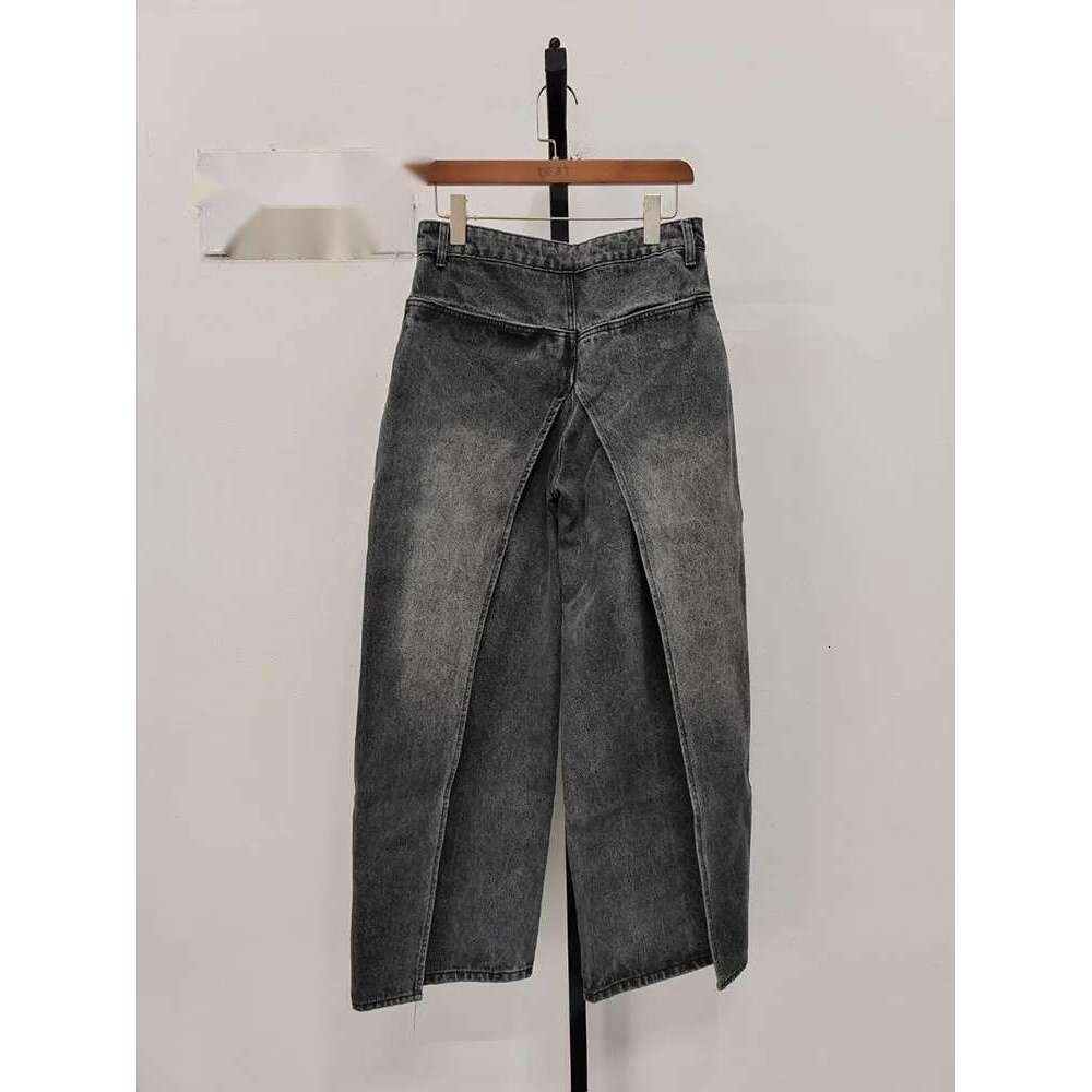 Fashion Women's Wear Jeans In Both Front And Back High Waist Deconstruct Two Fake Loose Denim Pants Winter 2025 New 7Ab2797