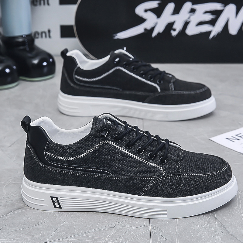 2025 Spring New Niche Design High-quality Sports And Leisure Men's Shoes Work Canvas Men's Linen Trendy Multifunctional Flat Bottomed Board 