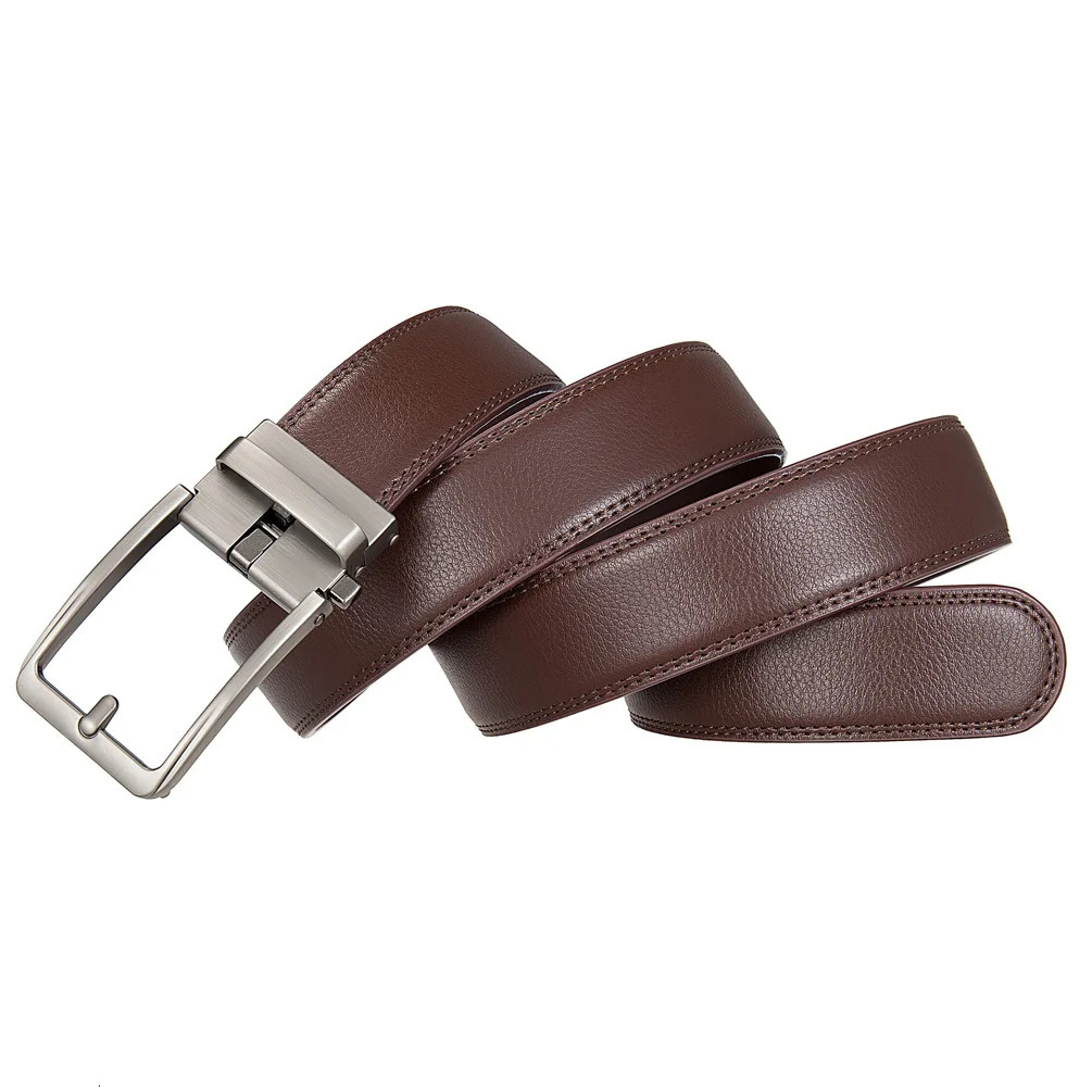 Genuine Leather Click Belts for Men Fashion Automatic Buckle Mens Jeans High Quality Waist Male Strap 250227