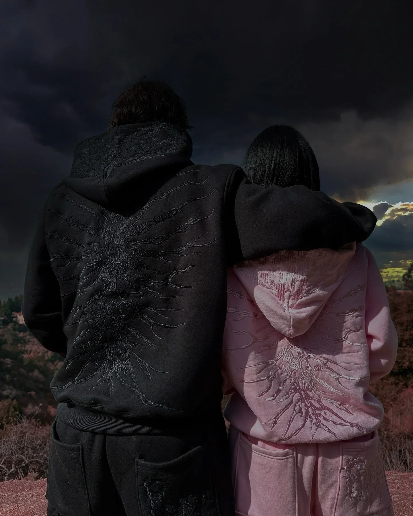 Retro Gothic Ghoul Graphic Embroidery Y2K Hoodie Mens Hip Hop Fashion Zipper Hoodie Autumn Street Costume Halloween Sweater 250226