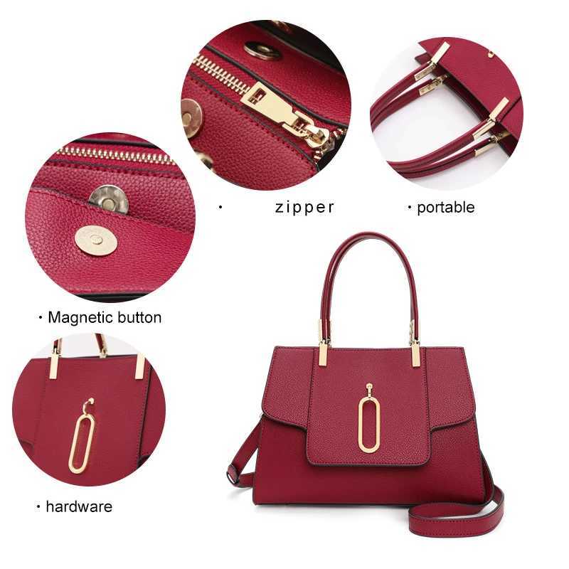 Aidrani The new red wedding bag is a high-end womens handbag made of high-quality cowhide Z250303