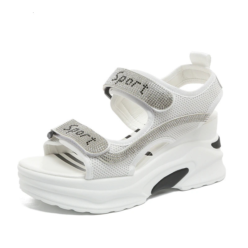 Sports Sandals for Women Summer Fish Mouth Wedge Muffin Platform Daddy High Heels To Increase Womens Shoes 250303