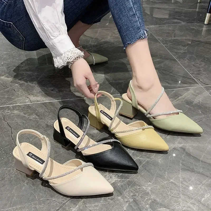 Shoes Trend 2024 Mirror Luxury Sandal Fem Party Sandals Ladies Block H Designer Elegant Cfortable Chunky Summer New Hot Z250304