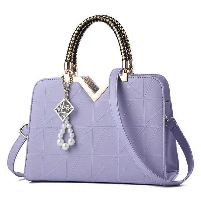 Womens handbag patch work shoulder messenger office work PU leather womens handbag womens luxury handbag fashion elegant shoulder bag Z250303