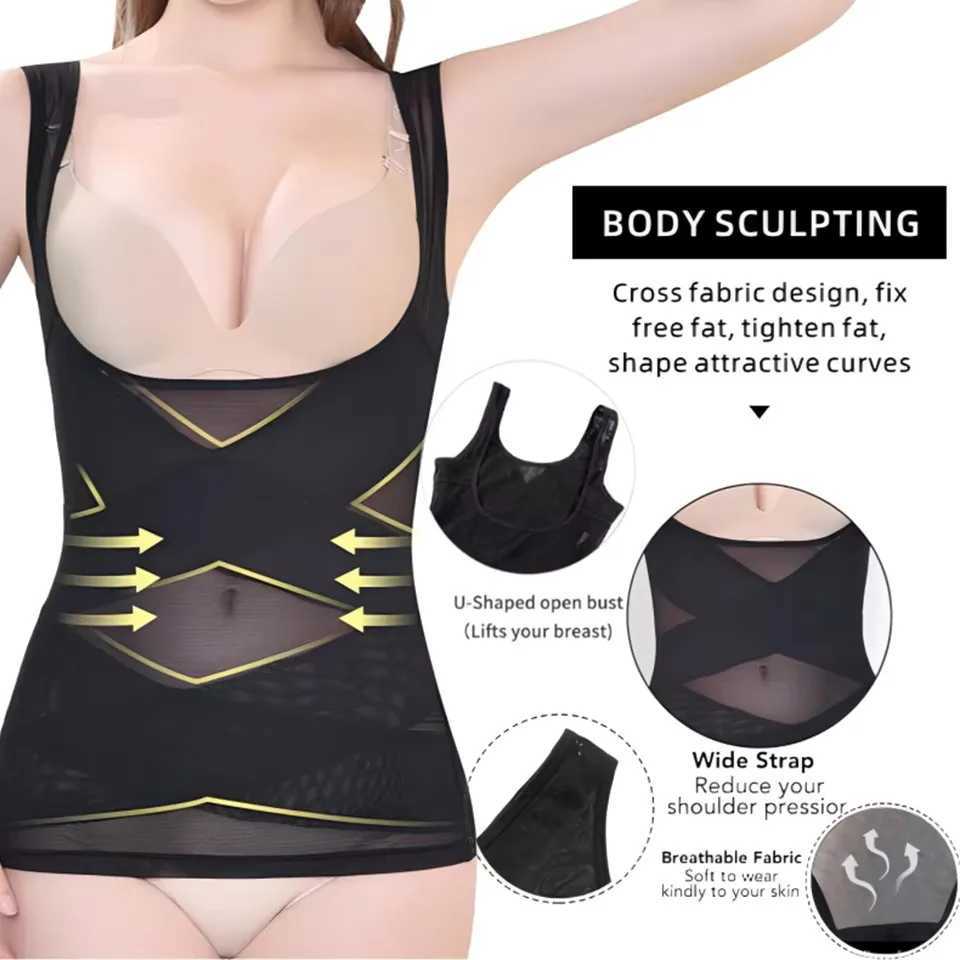 Sexy Slimming Shapewear Tops Postpartum Recover Bodysuit Body Control Corset Lingerie Plus Size Waist Trainer Shaper UnderwearXJ250304
