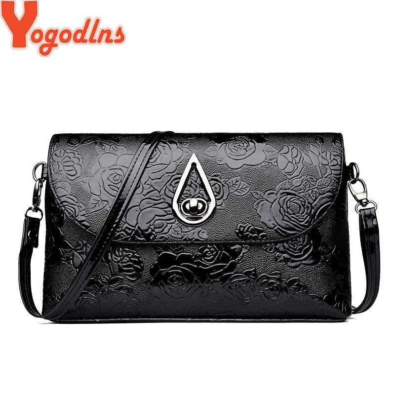 Yogodlns Luxury Handbags Women Bag Designer Flower Embossed Shoulder Bag Envelope Bag Ladies Flap Crossbody Bag Lady Purse bag Z250303