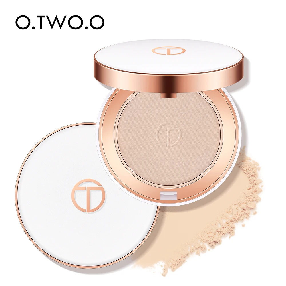 Face Setting Powder Cushion Compact Powder Oil Control 3-color Matte Finish Concealer Makeup Press Powder 250305