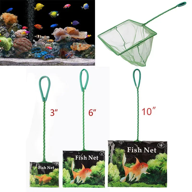 Fish Tank Aquarium Export Grade Small Large Fish Net Fishing Fish Net Pocket Shrimp Fishing Square Aquarium Accessories
